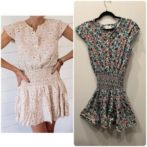 Perry Walker Collective Jenny Mini Dress in Cotton with Floral Block Print